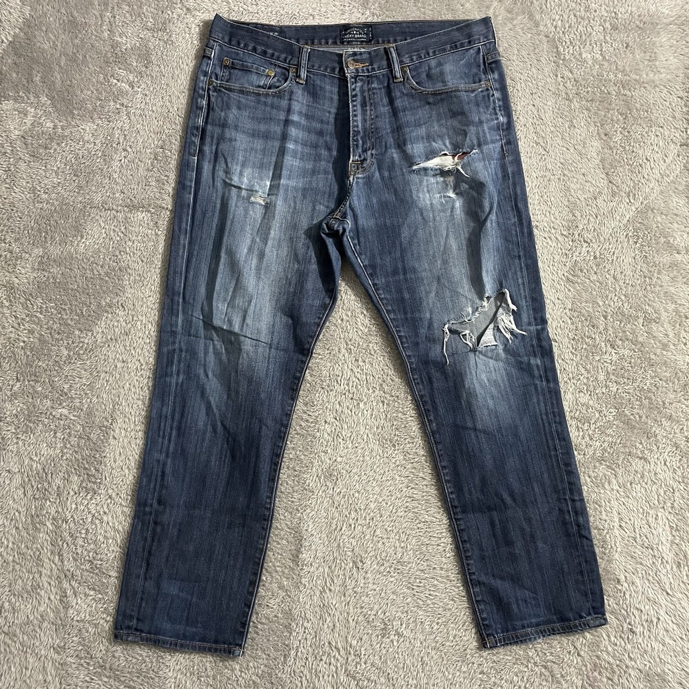 Lucky Brand Jeans Mens 36x30 410 Athletic Fit‎ Straight Leg Dark Wash Blue Denim